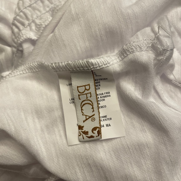 Becca swim white basics swim cover up size large - Picture 7 of 8